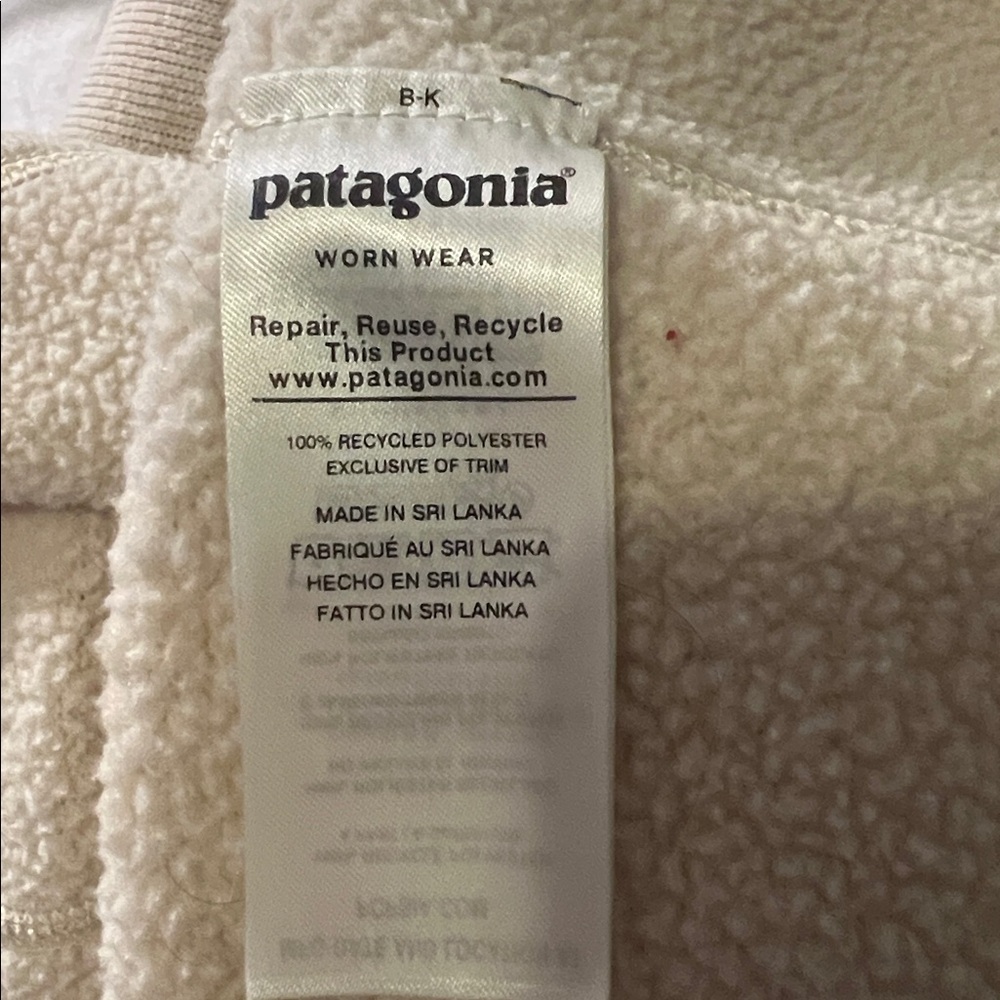 Patagonia Cream Quarter-Zip Fleece Jacket - Picture 11 of 11